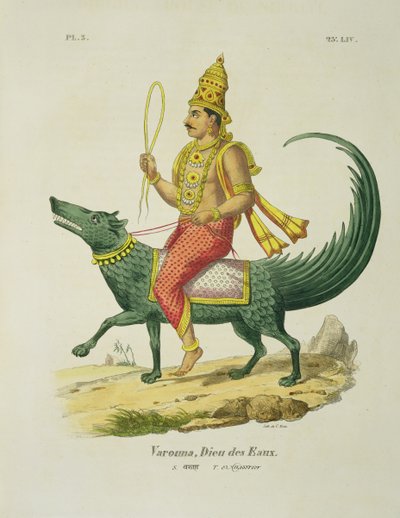 Varuna, God of the Oceans (engraved by Charles Etienne Pierre Motte) by Louis Thomas Bardel
